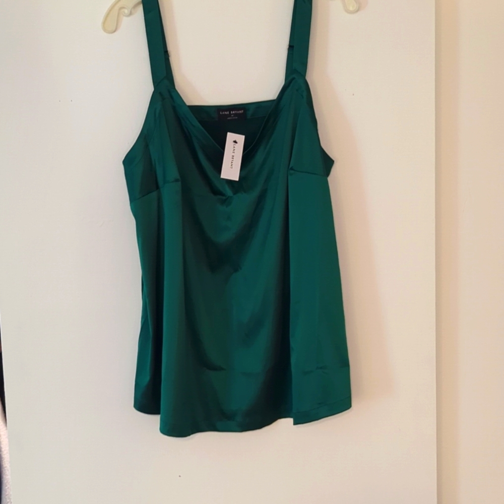 Emerald green silky cami
